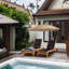 Bahama Outdoor Teak Chaise Lounge