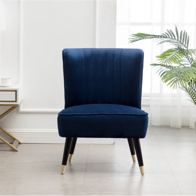 Velvet Upholstered Accent Chair