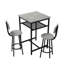 Ensemble de table de bar à hauteur de comptoir gris avec 2 tabourets de bar-1536098274-1536098285