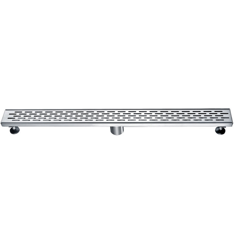 32" Stainless Steel Linear Shower Drain with Groove Holes
