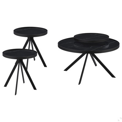 3-piece Round Coffee and End Table Set