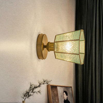 Glass Flush Mounted Wall Sconce