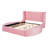 Upholstered Platform Bed  Storage Velvet Bed With Wingback Headboard And 1 Big Drawer-831953157
