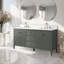 Ensemble de meuble-lavabo autoportant à double cuve 60 po avec plateau en marbre lavabo Lavallon-105275159-105275164