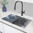 AZUNI Avanti Undermount 28 inch Stainless Steel Double Bowl Kitchen Sink