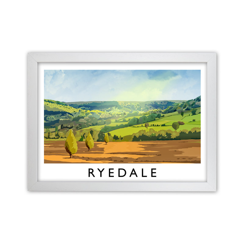 Ryedale by Richard O'Neill - Print, 46cm H x 63cm W x 3cm D, White Framed