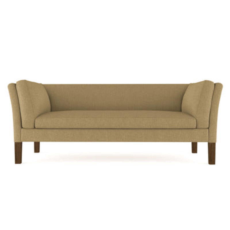 Canapé Charlton, Cuir vieilli chocolat, Brun foncé, H 31 po x l 72 po x P 33 po