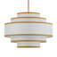 Lustre tambour 6 lumières en lin moderne-170894095-170894080-170894094