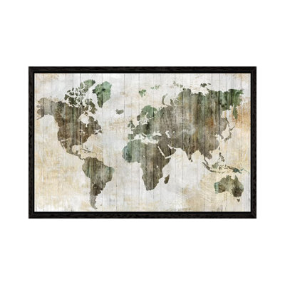 World Map I by Antonio Brasko - Print on Canvas