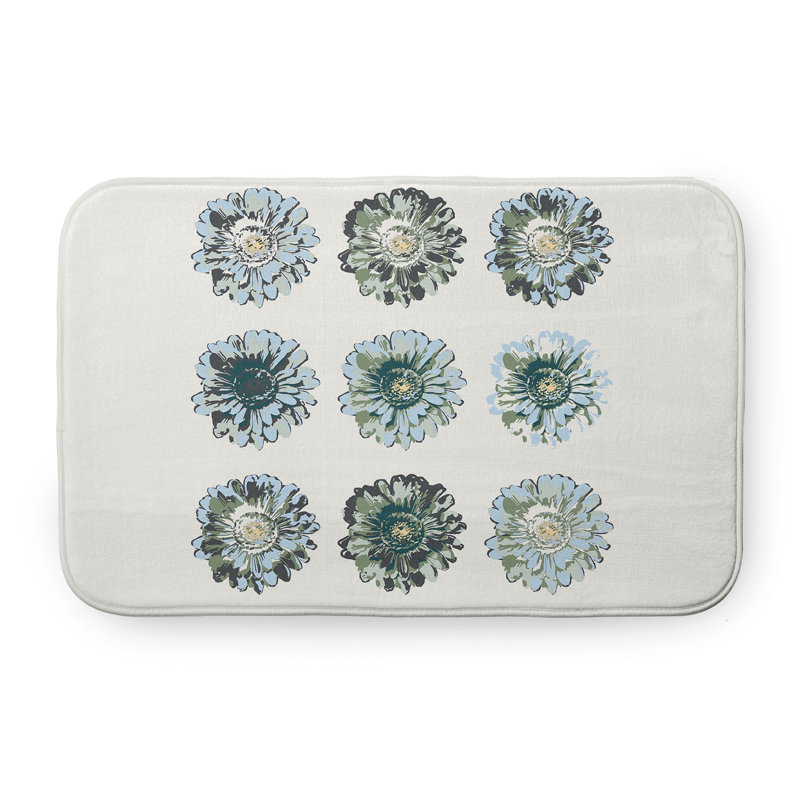 Microfiber Non-Slip Bath Mat, 17" W x 24" L, Green