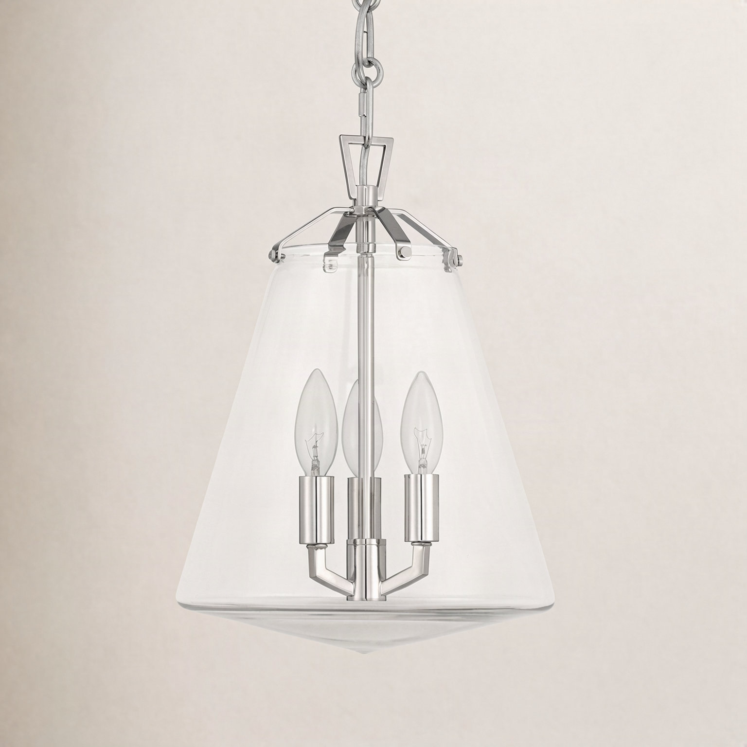 3 - Light Metal Dimmable Bell Chandelier