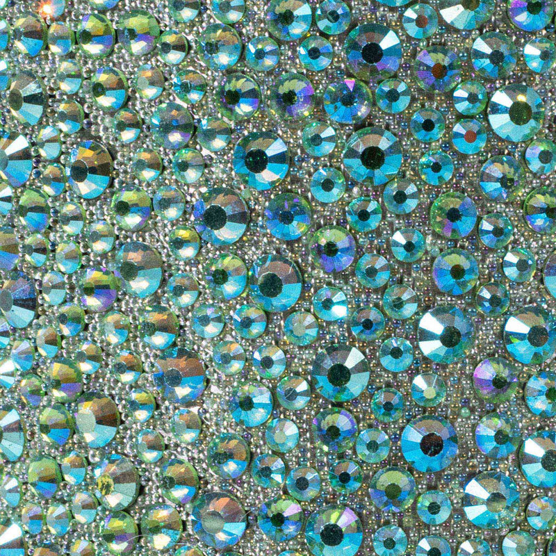 Grand isolateur en acier inoxydable Strass, Lime iridescente