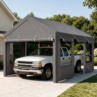 10 Ft. W X 20 Ft. D Heavy Duty Carport Portable Garage