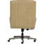 Fauteuil de direction en cuir beige Bennet