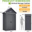 Armoire de rangement extérieure verticale étanche avec 3 tablettes ajustables, grande capacité, résistante aux intempéries