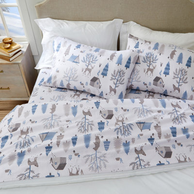 Flannel Geometric Sheet Set