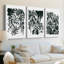 Encre jungle I - toile tendue sur mesure - 3 pièces-204708448