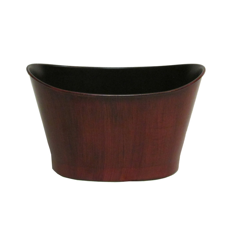 Pot à fleurs en plastique Ayalisse, Brun et noir