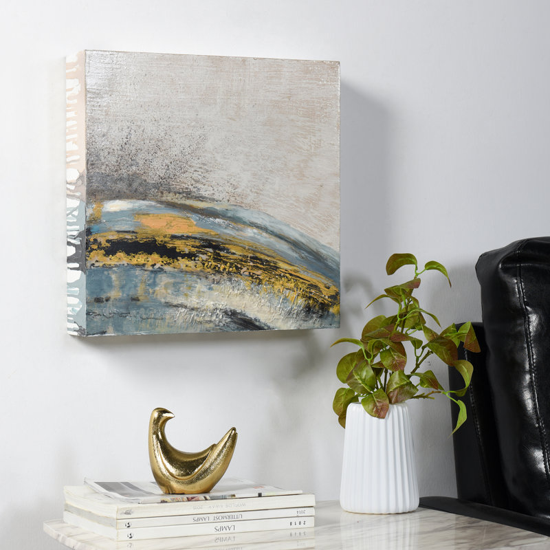"Peinture abstraite à l'acrylique 1" par Austin Allen James sur contreplaqué