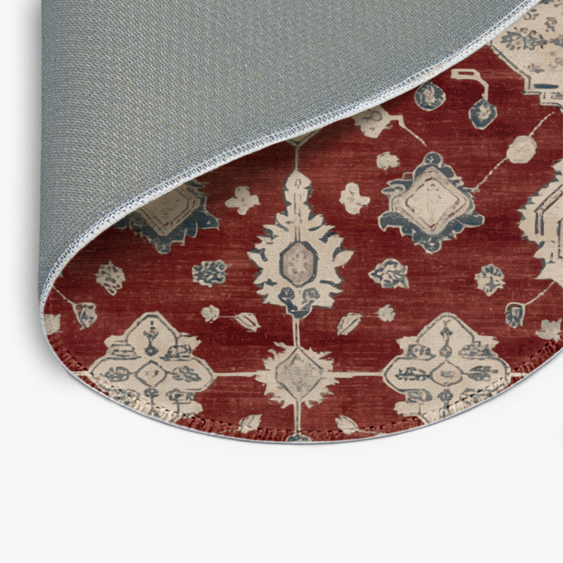 Tapis gris intérieur et extérieur surteint, Rond 5 pi