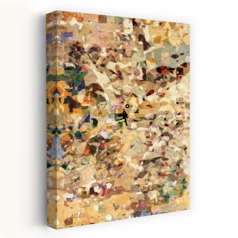 Art contemporain contemporain, paysage audacieux et coloré, H 36 po x l 24 po