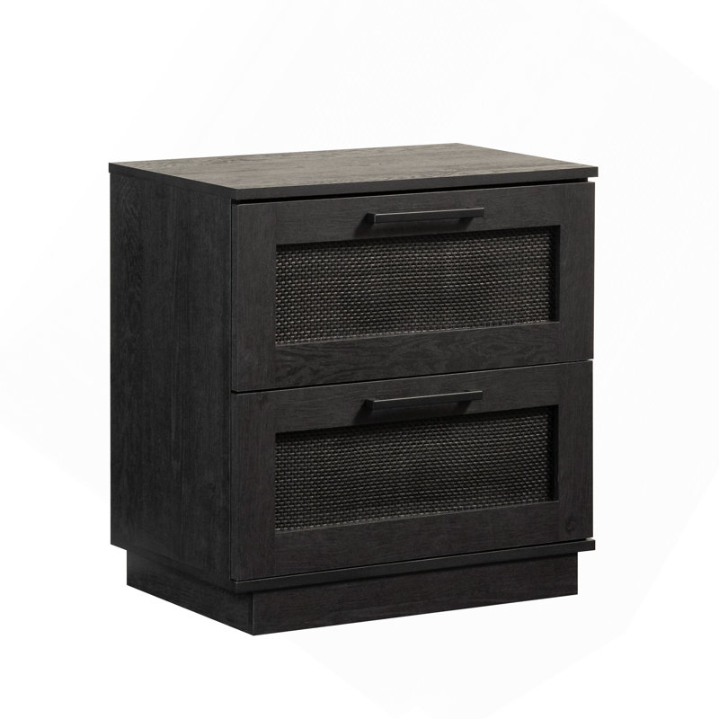 Table de chevet, finition noire