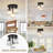 3-Light Semi Flush Mount Ceiling Light, Modern Matte Black Crystal Fixture For Kitchen, Entryway & Bedroom-798157025