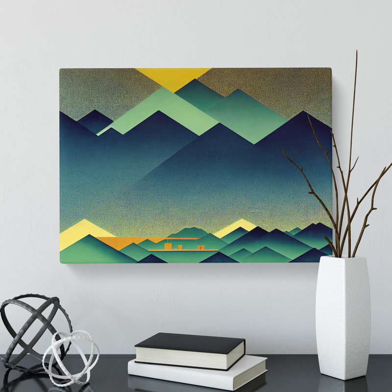 Modern Abstract Mountains - Wrapped Canvas, 35cm H x 50cm W x 3cm D