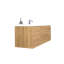Ensemble de meuble-lavabo mural simple de 59,5 po Polychronis-844189927