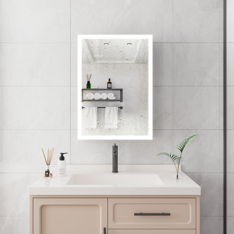 Armoire à pharmacie de salle de bain avec lumières, armoire à pharmacie DEL 28 po x 20 po