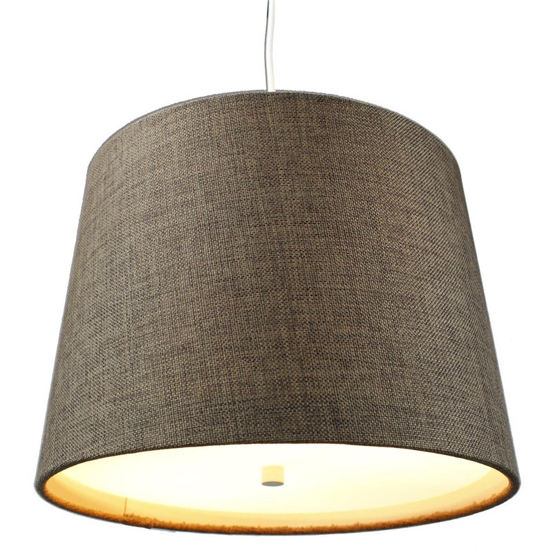Lustree tambour 2 lumières Dov, H 10 po x l 14 po x p 12 po, Chocolat