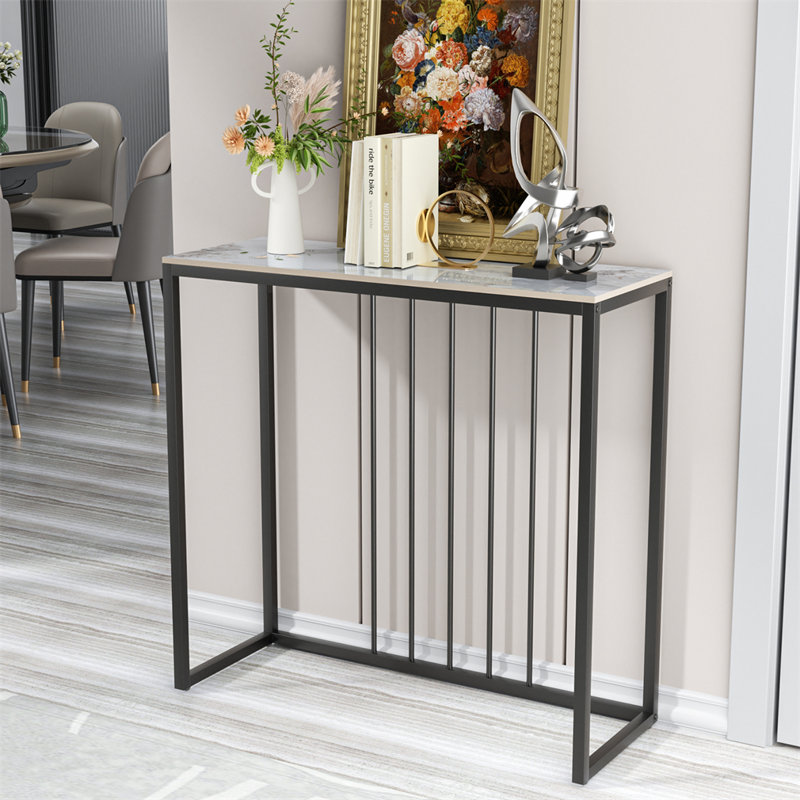 High-End Marble Console Table Modern Sofa Side Table For Entryway, Emerald