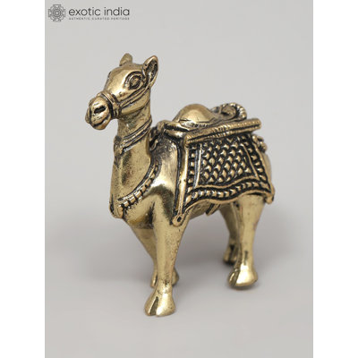  2" Brass Cute Camel Decorative Figurine- Table/Desk Decor