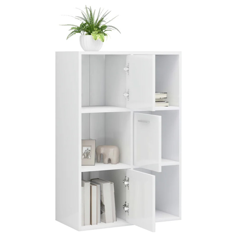Beaudin 90cm H x 60cm W Standard Bookcase, White