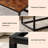 47.24" Solid Wood Coffee Table with Metal Base