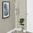 Coat Rack, Hall Tree, Free Standing, 8 Hooks, Entryway, 70"h, Bedroom, White Metal, Contemporary, Modern
