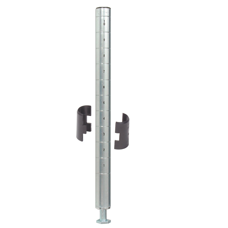 Support de rangement résidentiel en acier inoxydable, H 14 po x l 1 po x P 1 po, Chrome