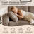 80"W Corduroy Sofa with Cup Holders, Storage Pockets and USB Ports  - Brown Couch-614596338
