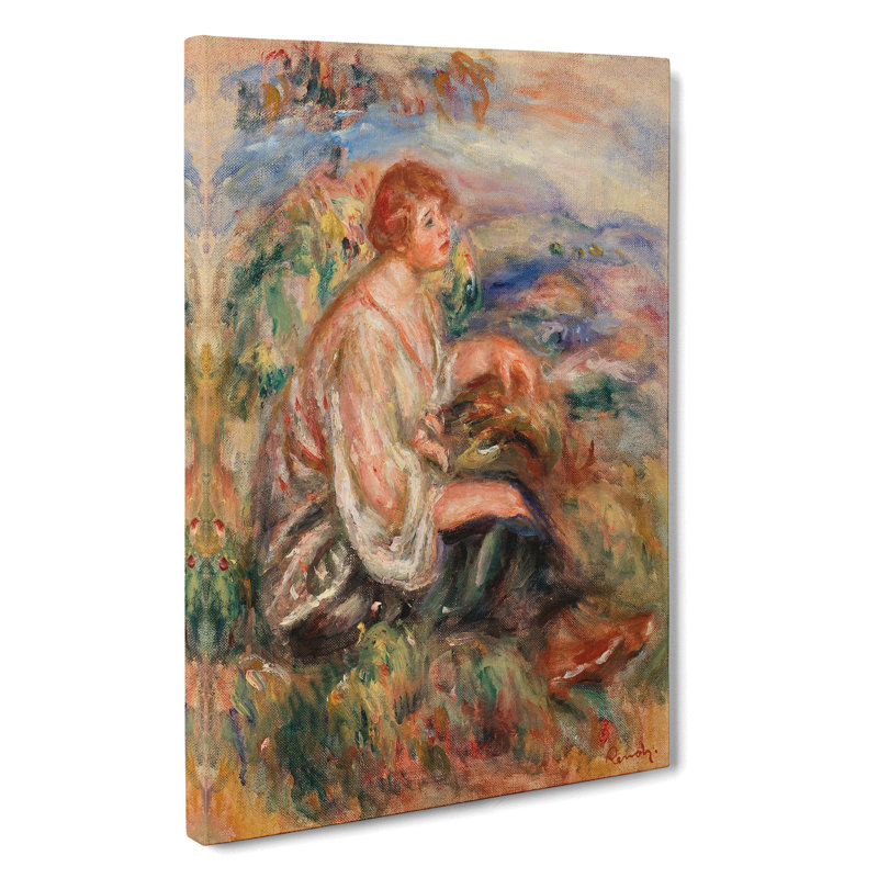 Woman in Tulle Blouse by Pierre-Auguste Renoir - Wrapped Canvas, 60cm H x 40cm W x 3cm D
