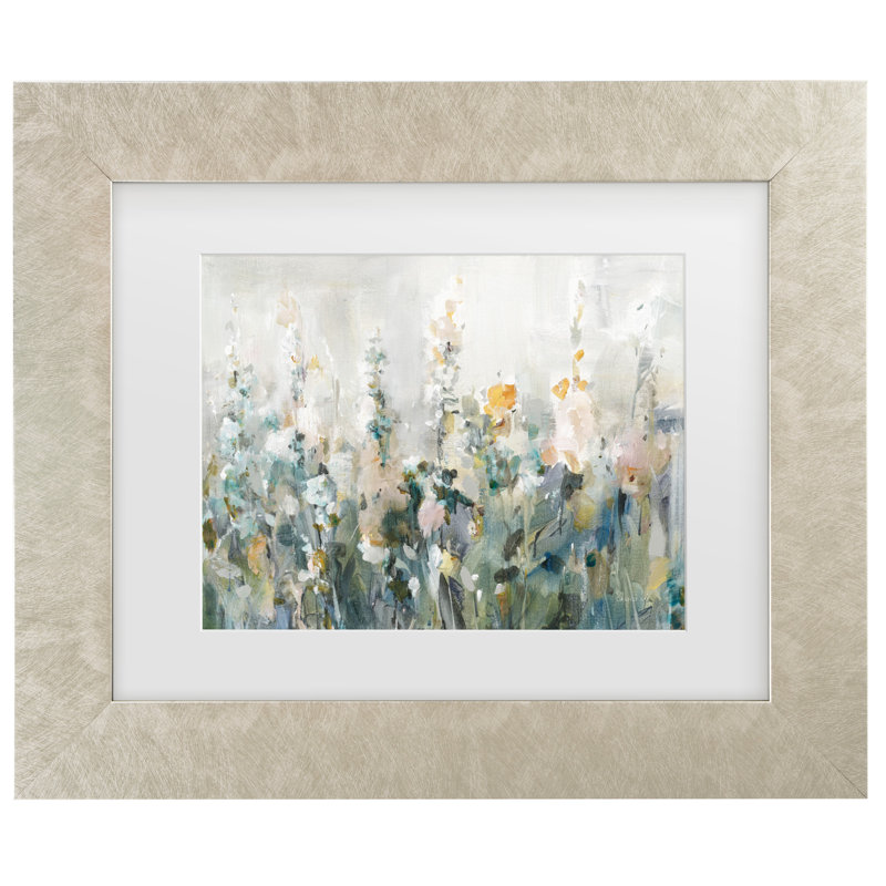 Rustic Garden Neutral par Danhui Nai, H 14,5 po x l 17,5 po x P 0,625 po, Champagne