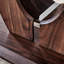 Table basse à texture brune foncée, taille moyenne et hauteur idéale pour une maison confortable texturée - Design ergonomique