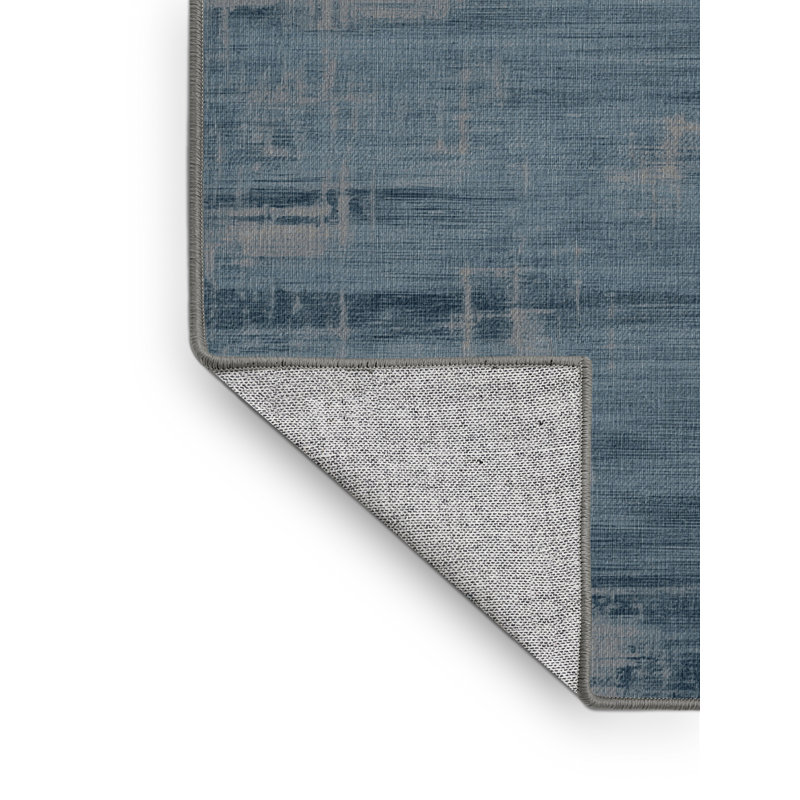 Machine Washable Abstract Gray Area Rug, Rectangle 5' x 7'