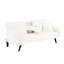 Velours côtelé blanc relaxant: rembourrage en éponge, structure stable, lit de jour avec porte-gobelet dissimulé avec couchette: espace de couchage supplémentaire, rangement pratique-168293077
