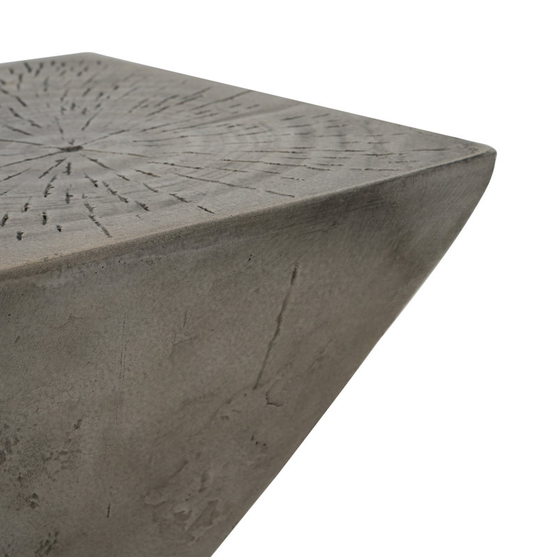 Table d'appoint grise polyvalente, 31,75 cm x 46,32 cm, oxyde de magnésium, livrée montée, style minimaliste pour chambre ou bureau, intérieur/extérieur, peinte à la main