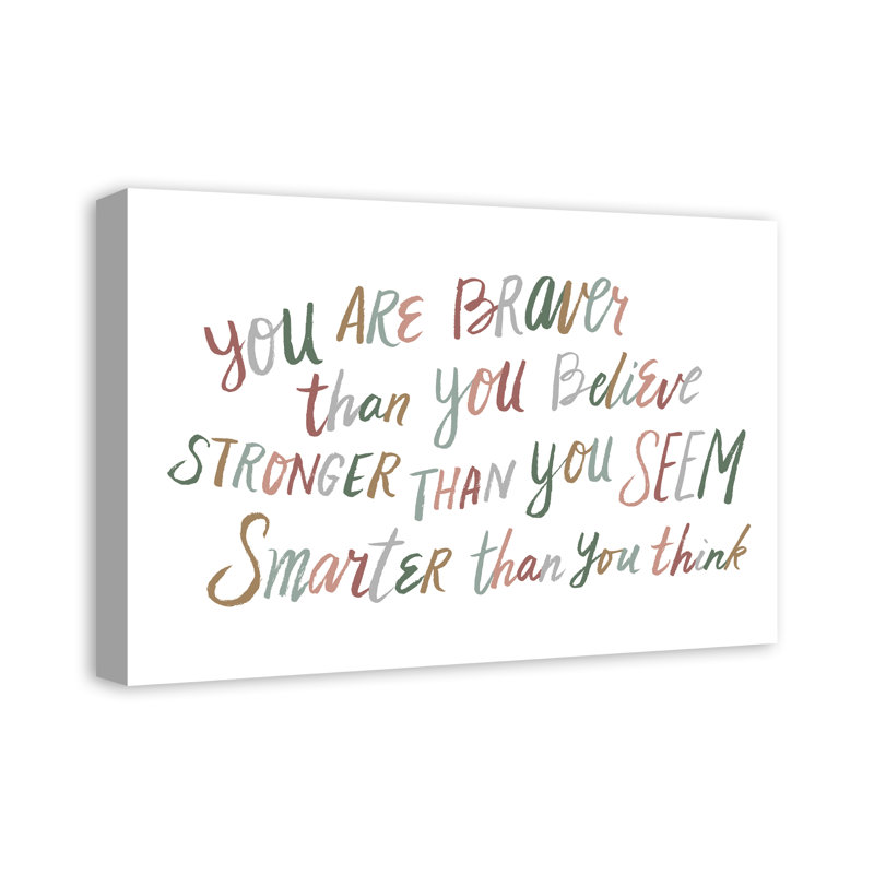 You Are Brave Canvas Print, 16" H x 24" W