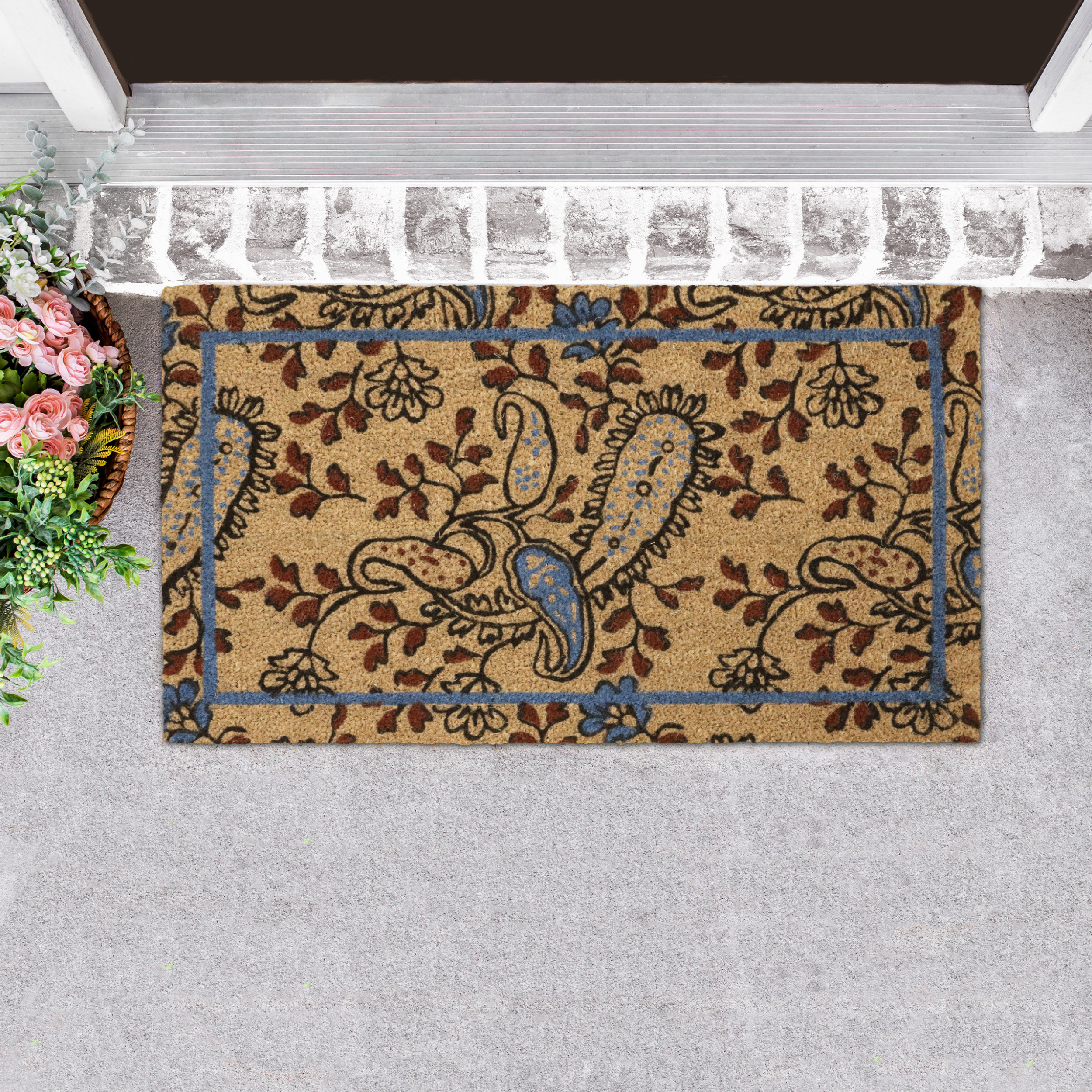 Laura Ashley Yarham Paisley Coir Doormats / NonSlip Outdoor Rugs Wayfair