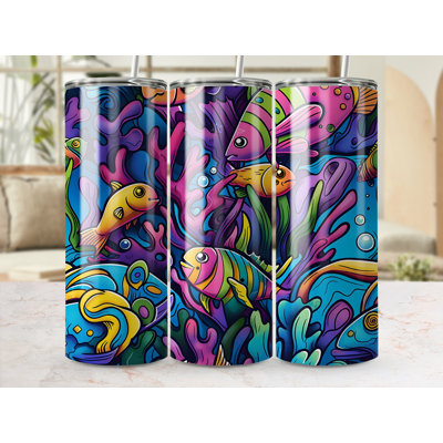 Choose Handmade Tumblers 591 mL Vacuum Insulated Stainless Steel (18/8) Travel Tumbler with Straw