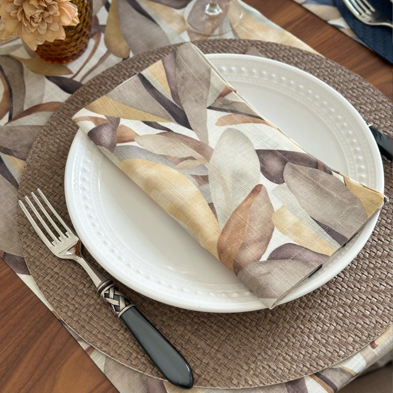 Wicker 15" Rd Mats, Mocha Mousse