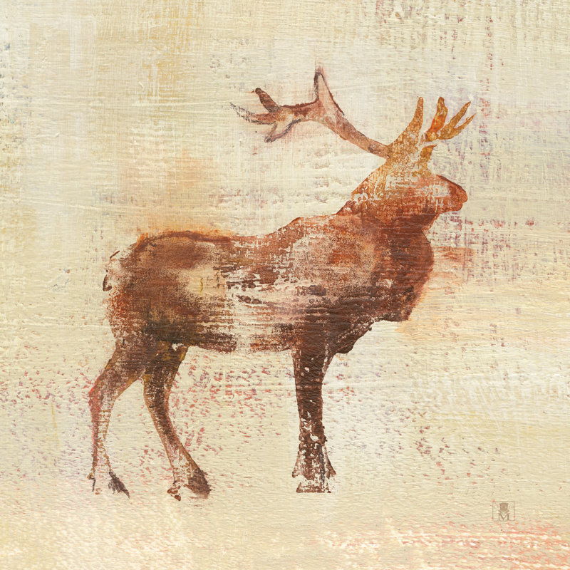 Elk Study - Wrapped Canvas Painting, 122cm H x 122cm W x 3.8cm D