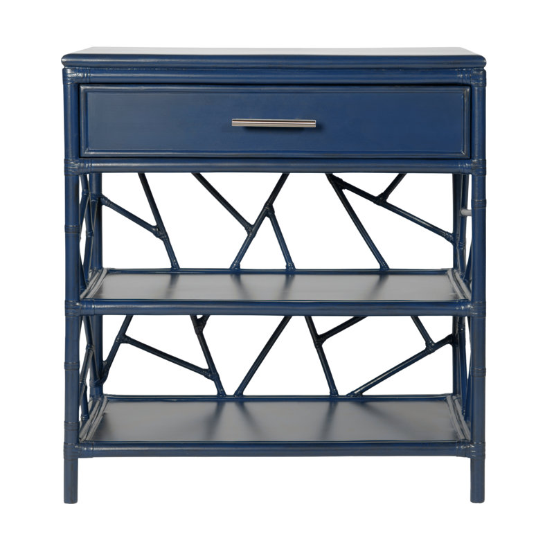 End Table with Storage, Navy